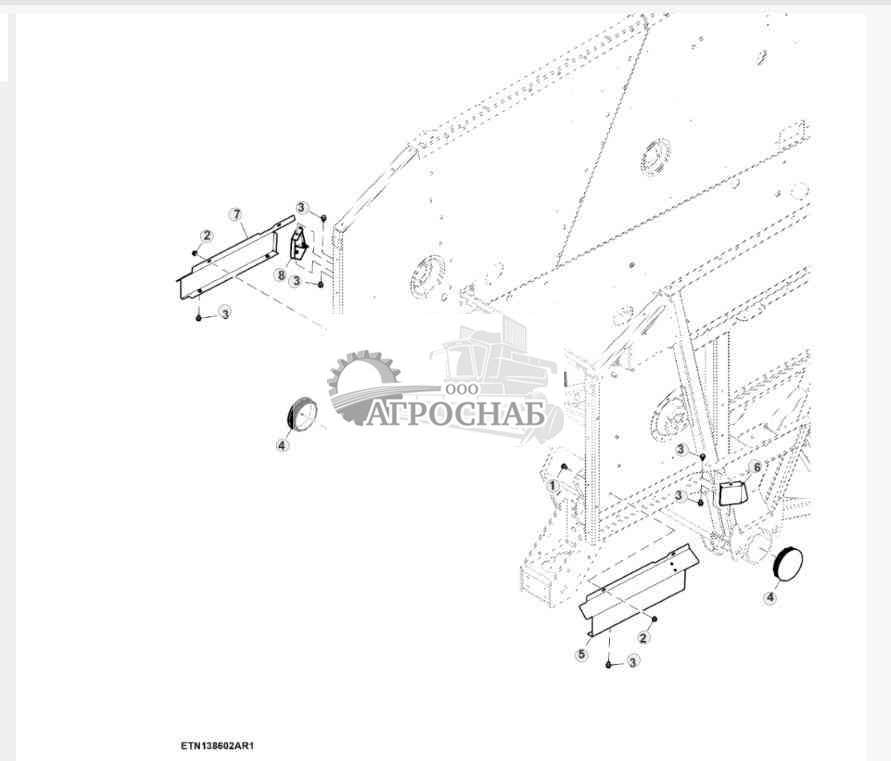 Крепления крышки рамы 